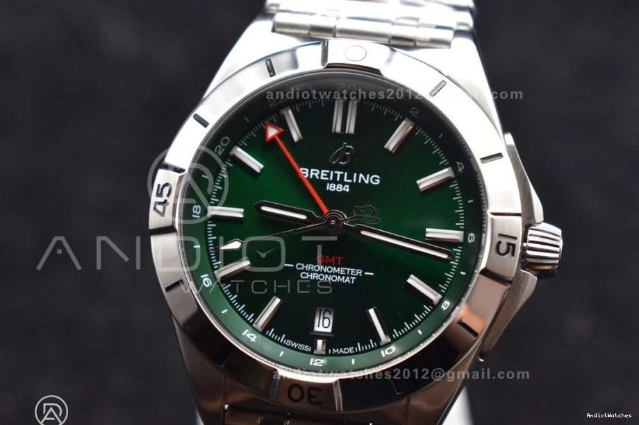 GMT On 1:1 Edition 534 OnTrend Bracelet SS 40mm Chronomat BLS Green A Best Dial Breitling Automatic Factory 0906